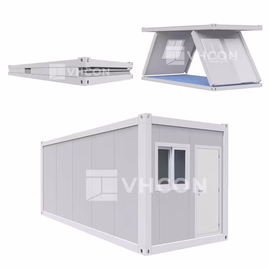 Case portatili prefabbricate modulari mobili Piccola cucina in legno con 2 camere da letto 20FT Cucina completamente arredata di lusso Pannello a parete sandwich in acciaio prefabbricato Casa container